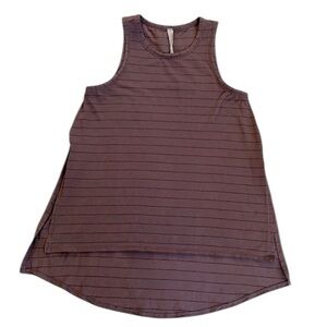 Lululemon Athletica Long for Length Sleeveless Tank Top Purple Stripe Women’s  S